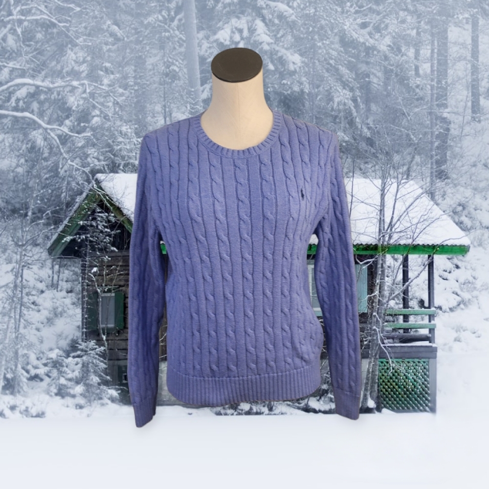 Pale Blue Cotton Sweater